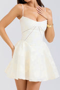 Serenita Vintage Cream Floral Mini Dress | Dress In Beauty