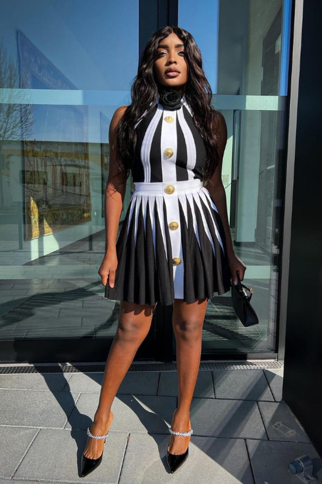 Backless Knit Dress With Rose Detail | Dress In Beauty