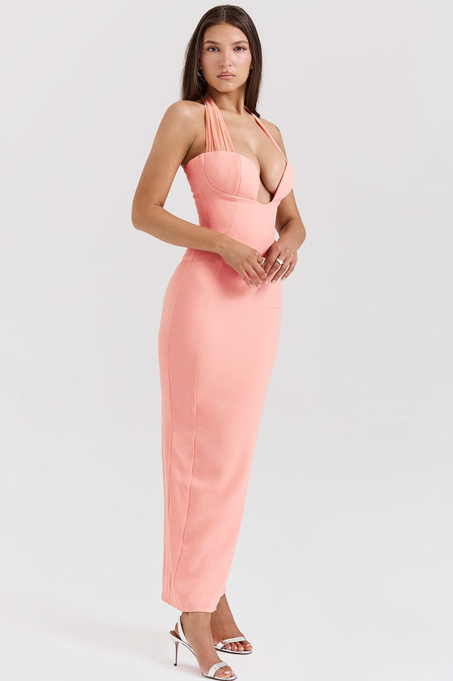 Sorbet Crepe Halter Maxi Dress | Dress In Beauty