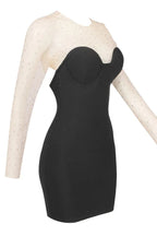 Black crystal embellished mini dress - View 15 | WEUXS