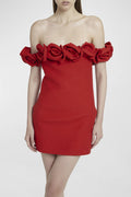 Rose-Detail Mini Dress | Dress In Beauty