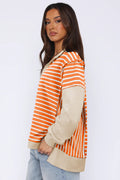 Striped Patchwork Sweatshirt | Dress In Beauty