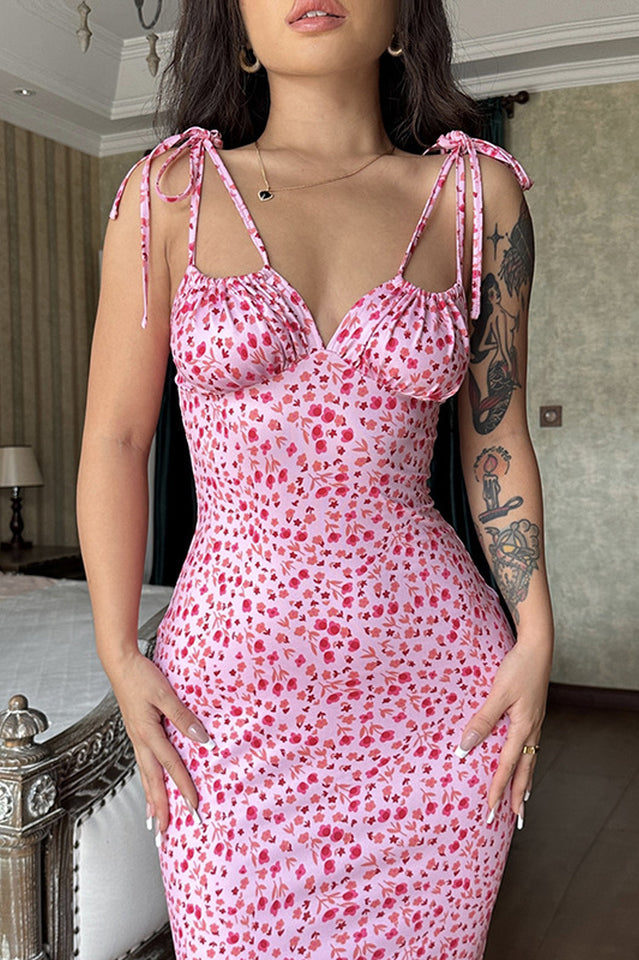 Floral Print Sleeveless Backless Maxi Dress | Dress In Beauty