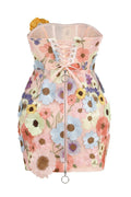 Floral 3D Embroidery Tube Mini Dress | Dress In Beauty