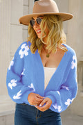 Cuteness Flowers Fuzzy Knit Cardigan | Dress In Beauty