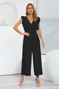 V-Neck Pleats Belted Jumpsuit | Dress In Beauty