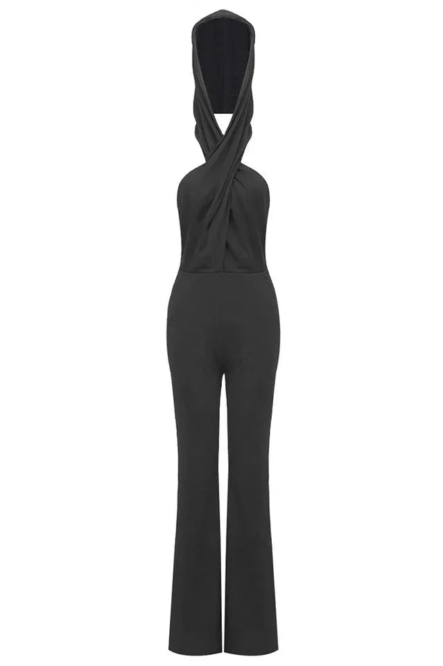 Hooded wide leg jumpsuit - View 18 | WEUXS