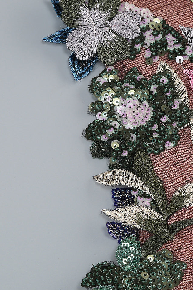 GÉRALDINE Sequin Embellished Embroidery Dress | Dress In Beauty