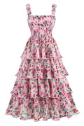 Floral Tiered Georgette Midi Dress | Dress In Beauty