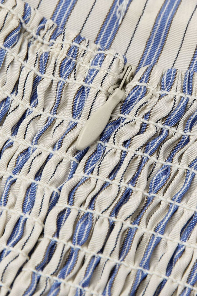 Mackenna Stripe Halter Smock Back Dress | Dress In Beauty