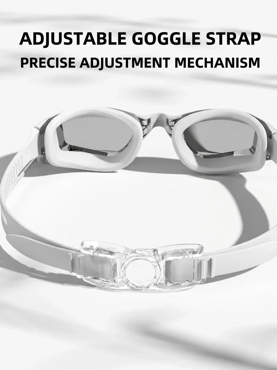 Adult anti-fog swimming goggles with adjustable strap and mirrored lenses - View 22 | WEUXS