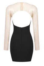 Black crystal embellished mini dress - View 16 | WEUXS