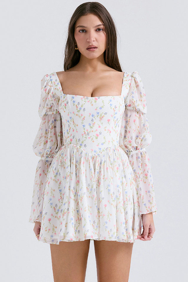 Sancia Printed Puff Sleeve Mini Dress | Dress In Beauty