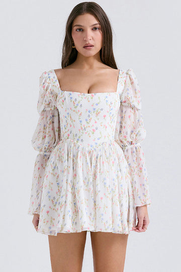 Sancia Printed Puff Sleeve Mini Dress | Dress In Beauty