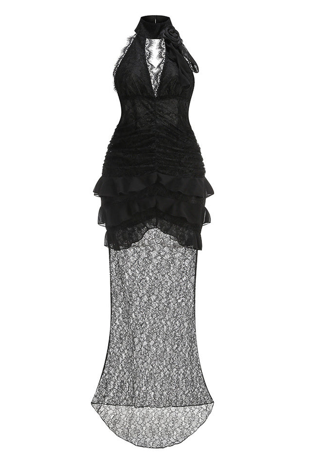 Dario Flower Plunge Lace Maxi Dress | Dress In Beauty