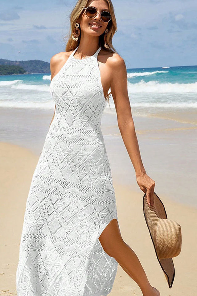 Alvisa Halter Neck Eyelet Dress | Dress In Beauty