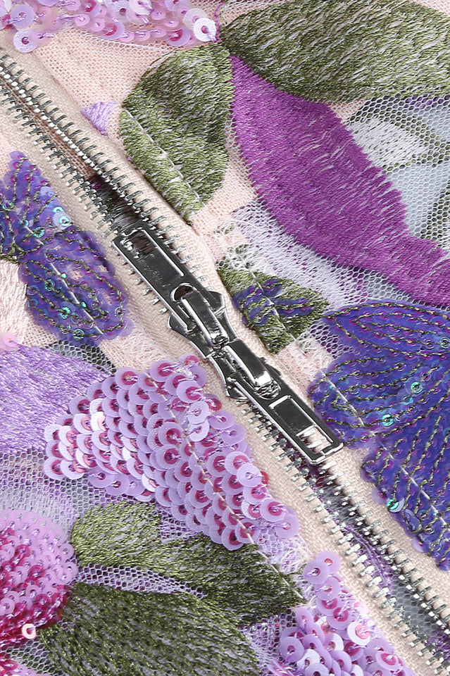 Kamames Strapless Floral Sequined Maxi Dress | Dress In Beauty