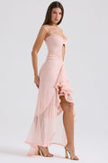 Gabriella Light Peach Ruffle Dress | Dress In Beauty