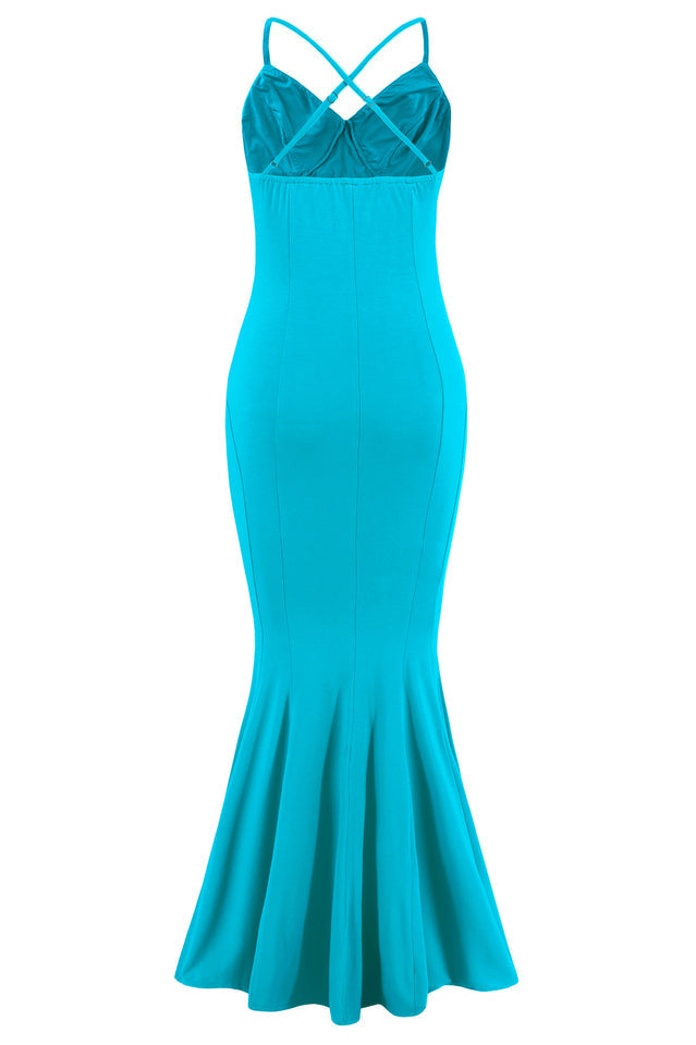 Crisscross Spaghetti Strap Fishtail Dress | Dress In Beauty