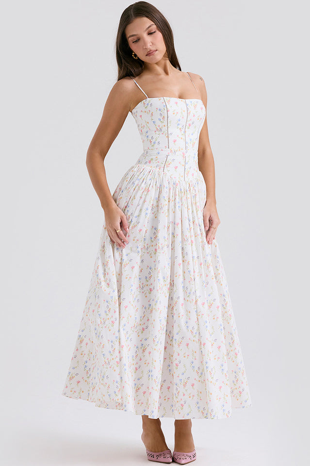 Isabella White Cotton Sundress | Dress In Beauty