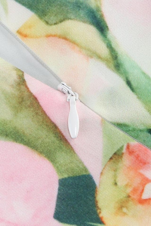 Sabina Asymmetric Floral Halter Midi Dress | Dress In Beauty