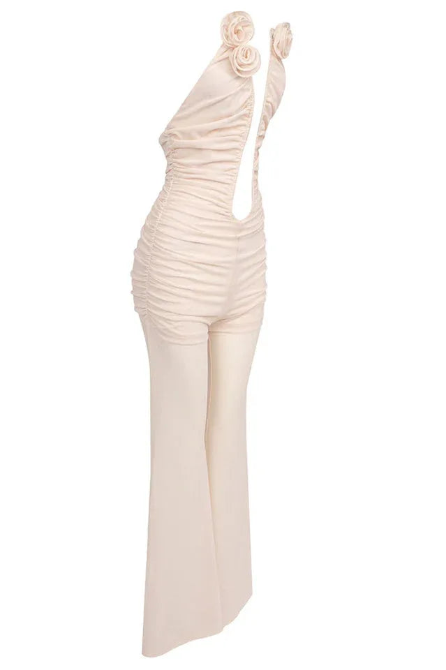 Vissarion 3D Flower Pleat Jumpsuit - WEUXS