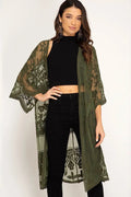Hollow Out Lace Kimono Cover Up | Dress In Beauty