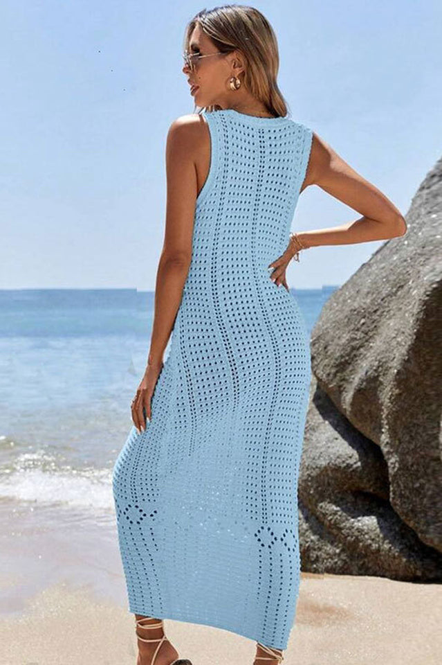 Hollow Out Sleeveless Sweater Dress | Dress In Beauty