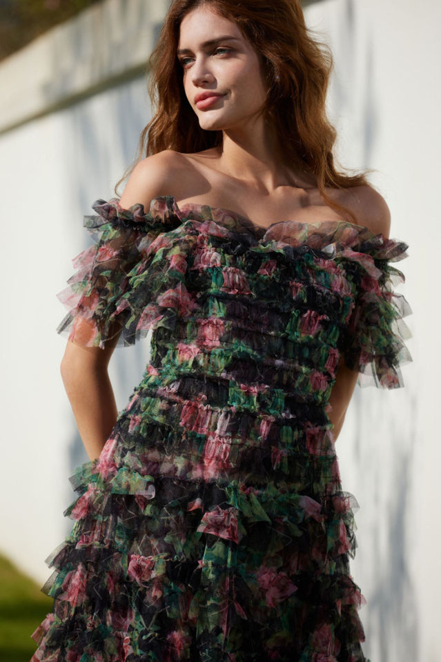 Nola Ruched Floral Maxi Dress | Dress In Beauty