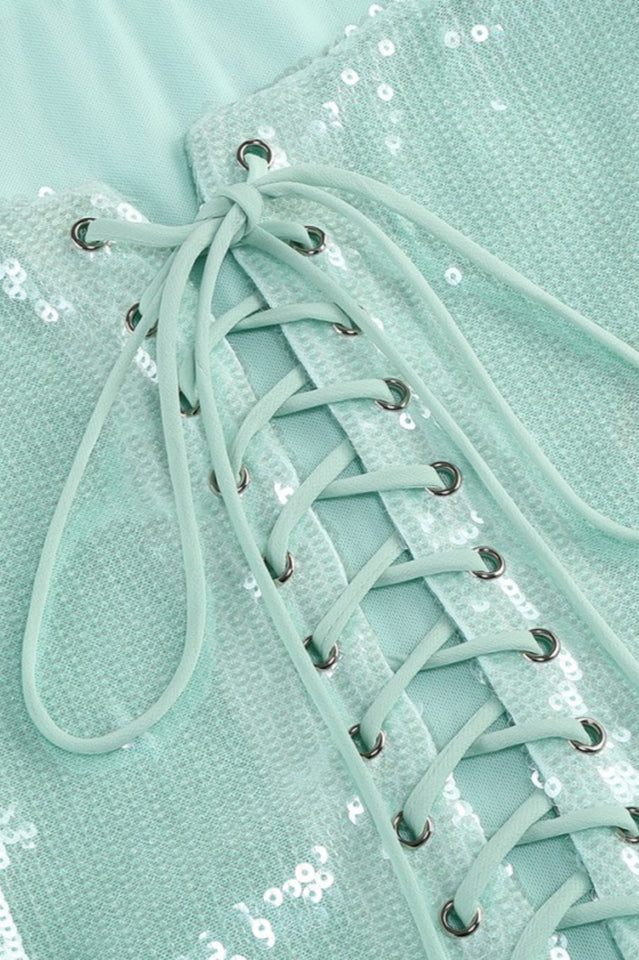 Sequin Floral Draped Corset Dress | Dress In Beauty