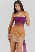 Ombre Mesh Strapless Mini Dress | Dress In Beauty