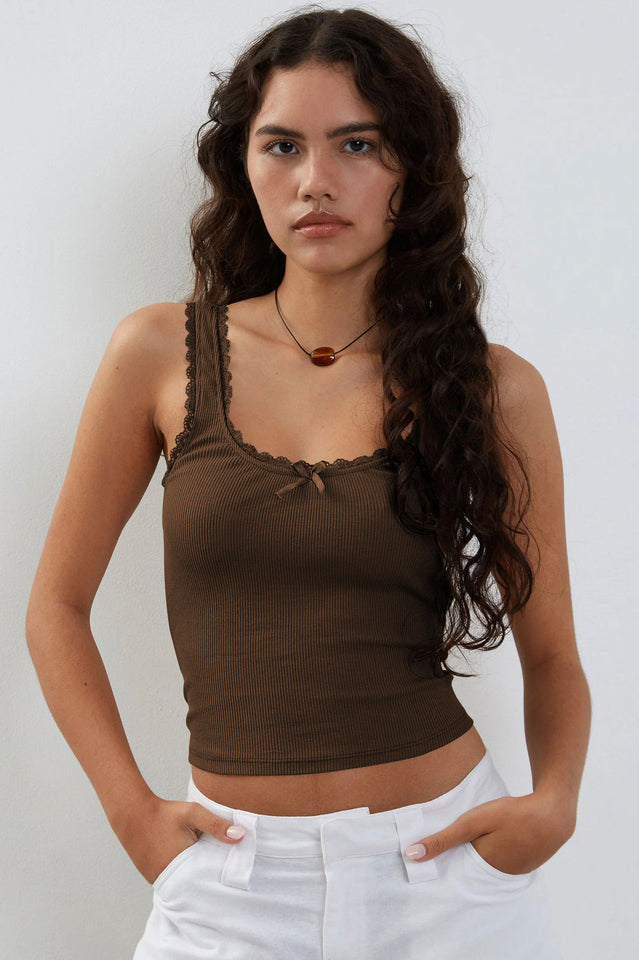 Lace Detailed Square Neck Top | Dress In Beauty