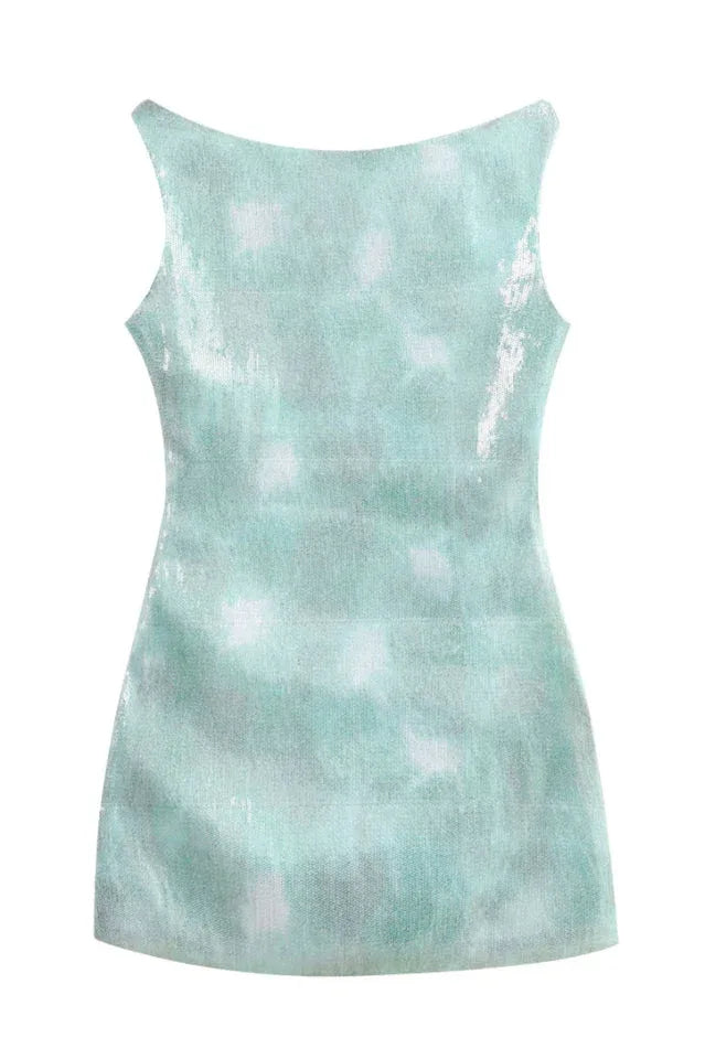 Sheila Asymmetrical Sequin Mini Dress - WEUXS