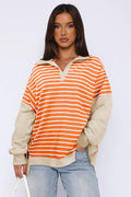 Striped Patchwork Sweatshirt | Dress In Beauty