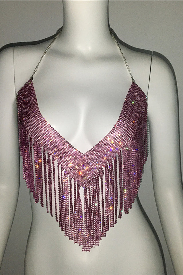 Metallic Rhinestone Top | Dress In Beauty