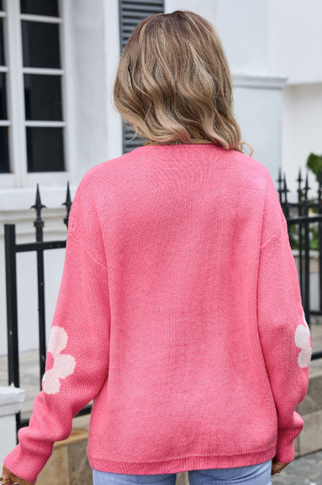 Open Front Flower Cardigan | Dress In Beauty