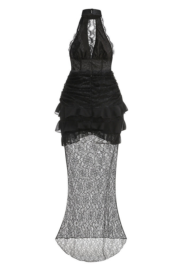 Dario Flower Plunge Lace Maxi Dress | Dress In Beauty