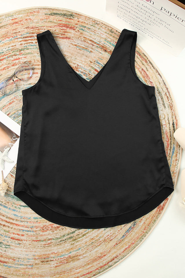 V Neck Silk Vest Top | Dress In Beauty