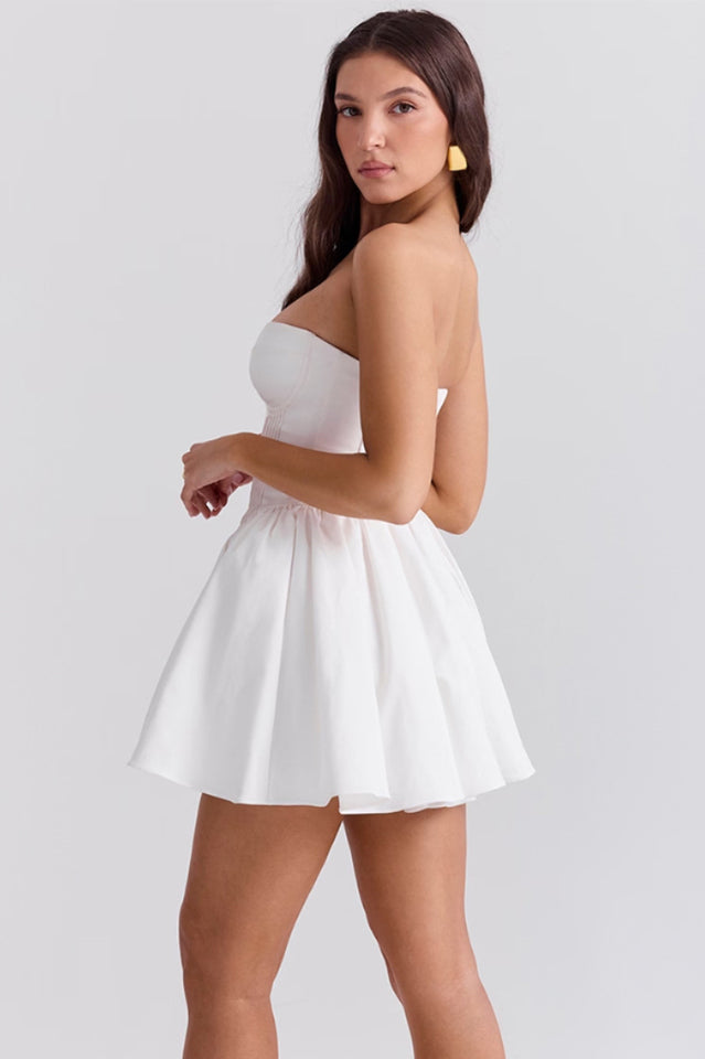 Strapless Bustier A Line Dress | Dress In Beauty