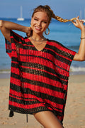 Multicolored Stripe V Neck Cover Up | Dress In Beauty