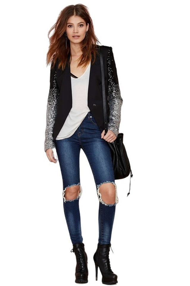 Blazer With Sequins Sleeve | Dress In Beauty