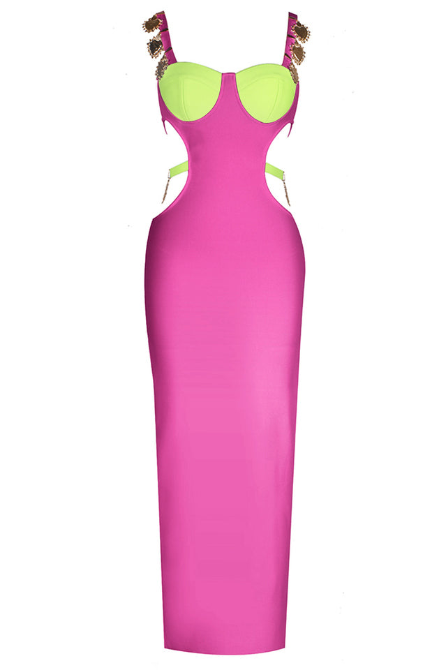 Strappy Metal Trim Cut Out Maxi Dress | Dress In Beauty