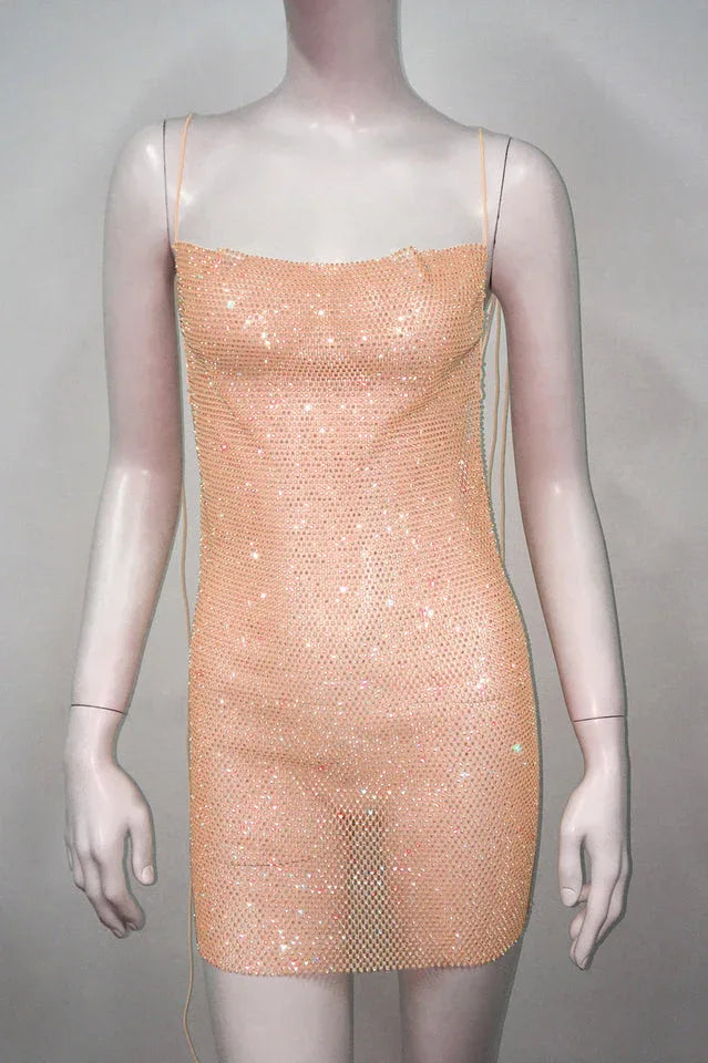 Nancy Glitter Mini Dress - WEUXS