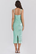 Thala Seafoam Sequin Corset Midi Dress | Dress In Beauty