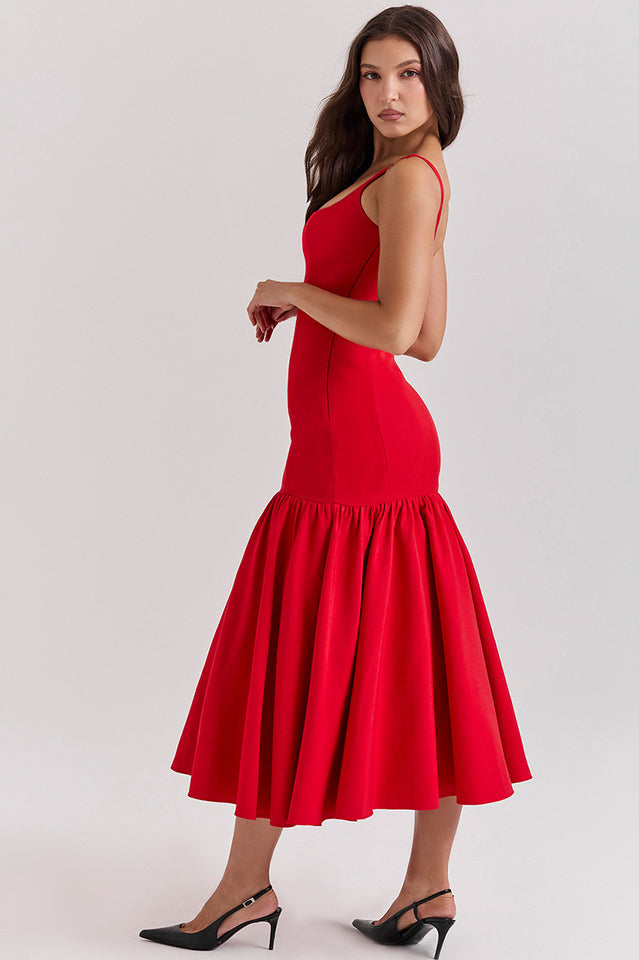 Amore Dropped Waist Midi Dress | Dress In Beauty