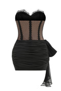Strapless Lace Corset Draped Dress | Dress In Beauty