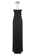 Halter Neck Cutout Ruched Maxi Dress | Dress In Beauty