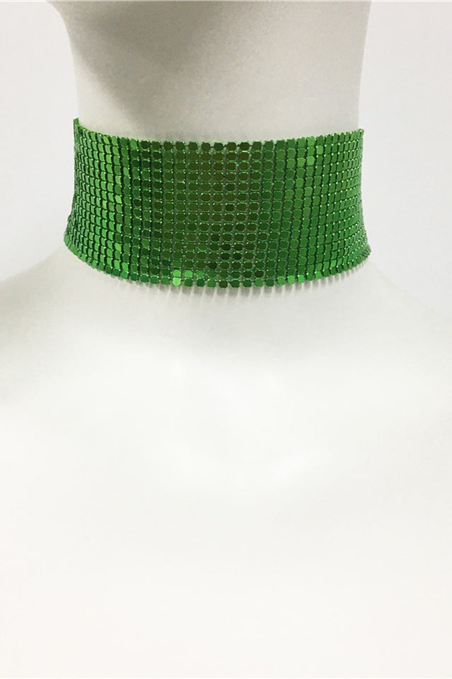 Punk Metal Sequin Necklace | Dress In Beauty