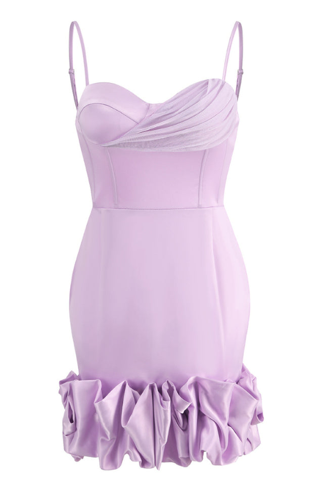 Draped Ruffle Mini Bustier Dress | Dress In Beauty
