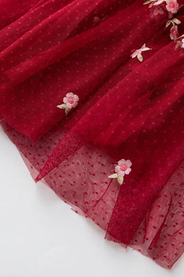 Garden 3/4 Sleeves Embellished Tulle Gown | Dress In Beauty